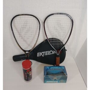 Ektelon Racquetball Set Axis Excel Graphite Racquets Case Penn Balls Goggles